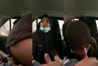 Hijabi muslim hotest girl sucking dick in car and fucking with driver viral sex mms video