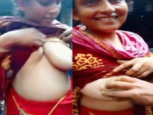 new viral sex mms hot Muslim randi bhabhi showing big boobs and boob press by local boy for money