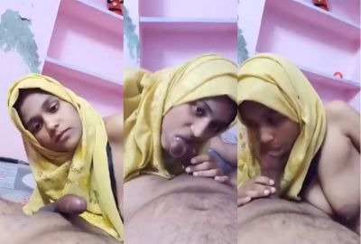 Pakistani viral family sex mms Hijabi sexy Muslim girl giving deep blowjob to stepfather