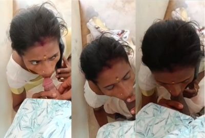 Indian sex mms of Tamil hot milf sucking and drinking cum of her stepson dick