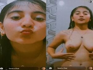 Virgin rich sexy college girl sending Snapchat Nude Reel in shower for boyfriend